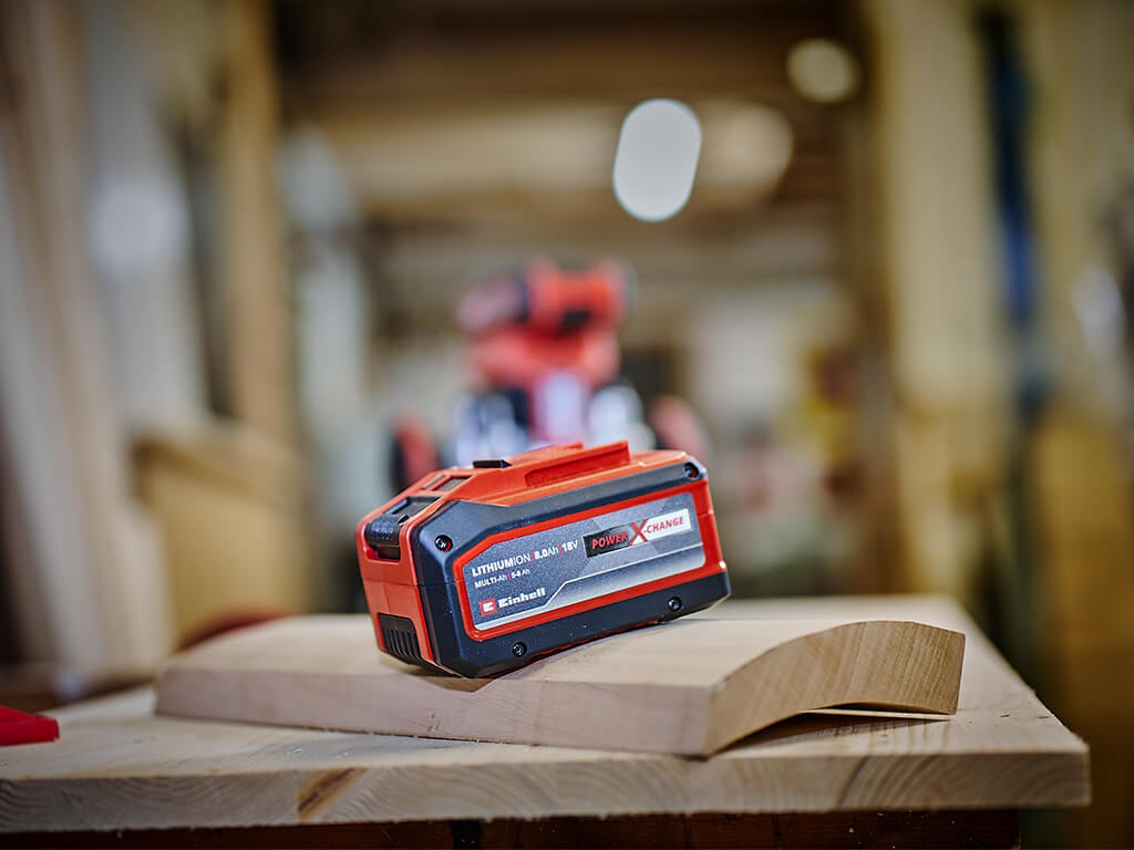 battery stands on wooden board
